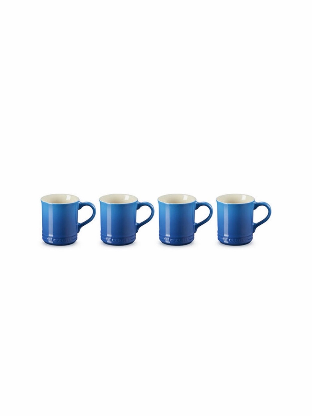 Le Creuset Vancouver Mugs Set of 4 Marseille Blue